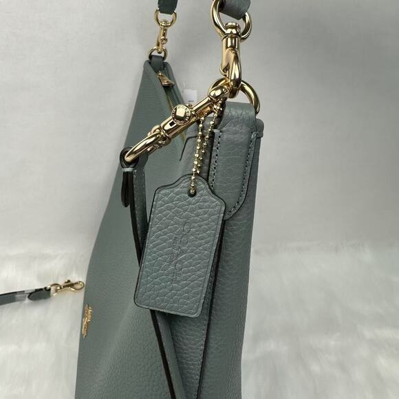 Coach Laurel Large Shoulder/Crossbody Bag Sage Soft Pebble Leather NWT CY684 - Picture 8 of 12